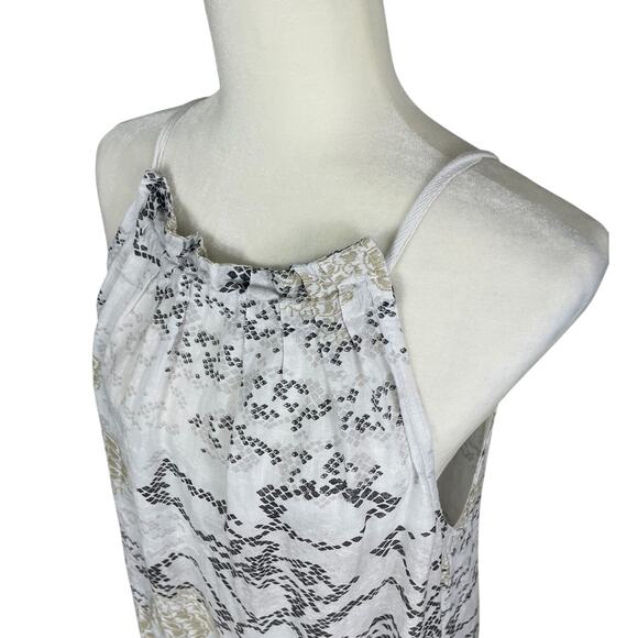 Made In Italy 100% Linen Maxi Dress Boho Vacation Beach Resort Neutral Size M/L - Picture 4 of 15